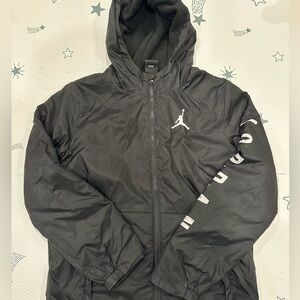 Air Jordan Fleece Lined Black Jacket with Hood